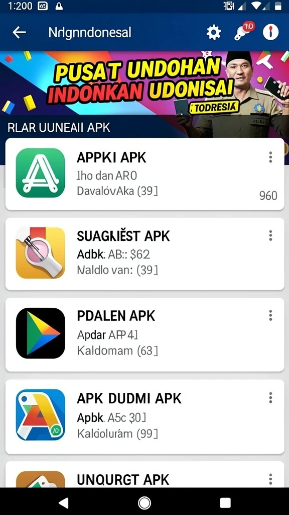 Galeri pratinjau visual piton786 build APK resmi terbaru
